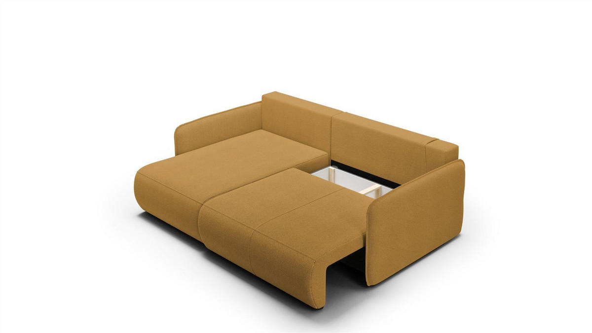 ECKSOFA Calgary - Gelb, Holzwerkstoff/Textil (207/148cm) - Fun Möbel