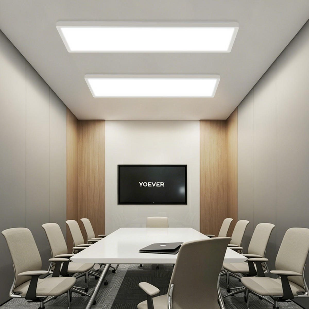 LED stropní světelný panel bílý 20/58/3cm - bílá, plast (58/20/3cm) - Nettlife