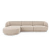 ECKSOFA links Miley aus Chenille-Stoff beige 4 Sitzplätze - Beige, Textil (156/255cm) - Micadoni