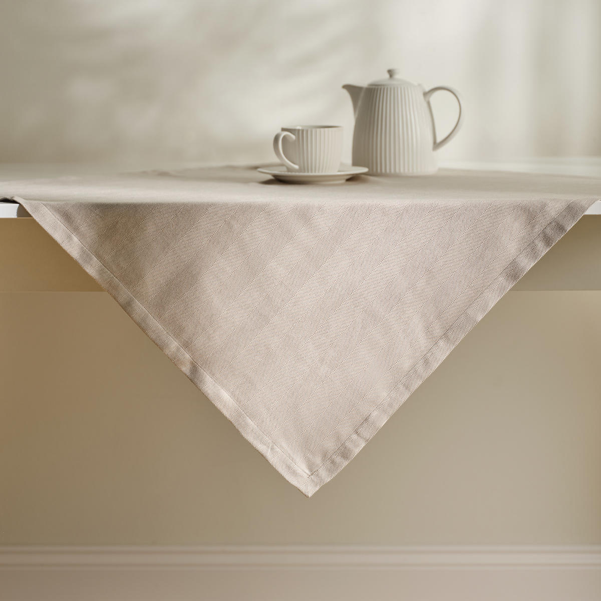 TISCHDECKE Loma - Beige, Textil (80/80/1cm) - home&you