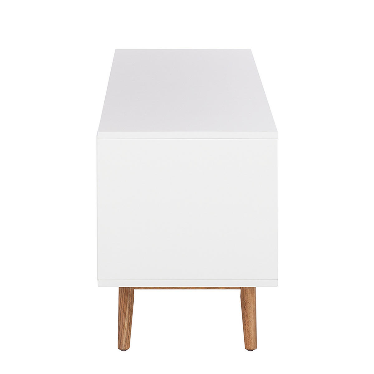 TV-LOWBOARD - Eichefarben/Weiß, Eichenholz/Holz (180/59/45cm) - home24