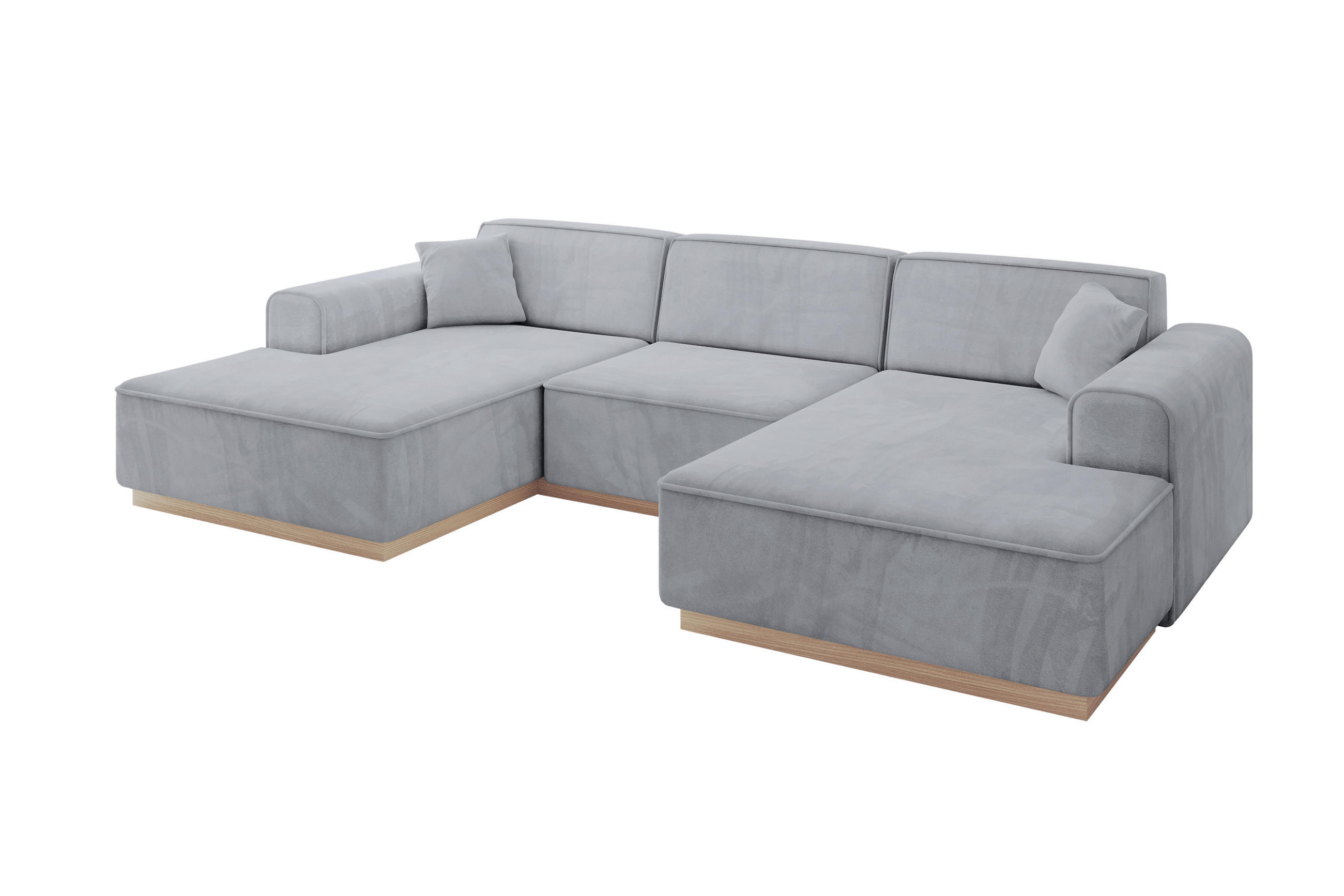 WOHNLANDSCHAFT IREA-U1 - 303x171x83 cm Grau - Titanfarben, Holzwerkstoff/Textil (303/83/171cm) - ALTDECOR