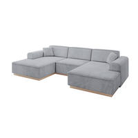 WOHNLANDSCHAFT IREA-U1 - 303x171x83 cm Grau - Titanfarben, Holzwerkstoff/Textil (303/83/171cm) - ALTDECOR