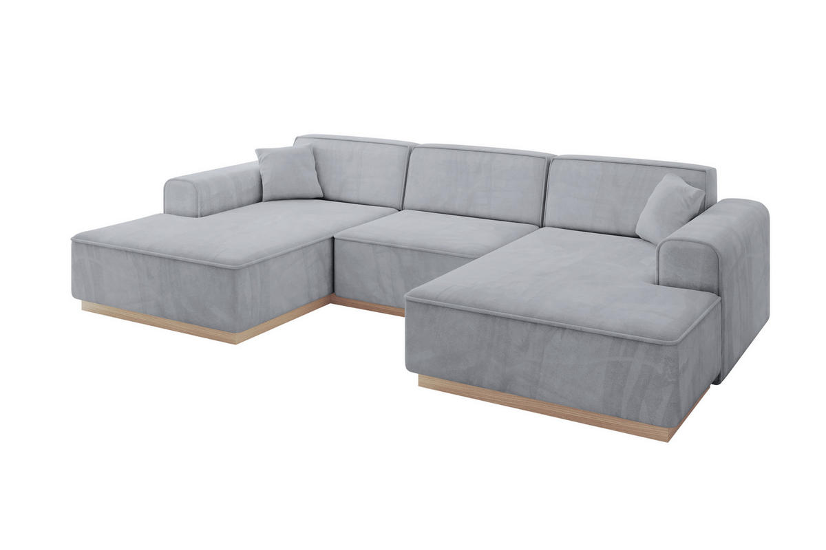 WOHNLANDSCHAFT IREA-U1 - 303x171x83 cm Grau - Titanfarben, Holzwerkstoff/Textil (303/83/171cm) - ALTDECOR