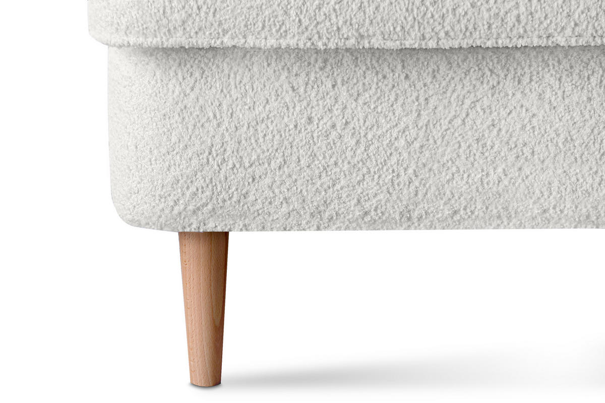 DOPPELSESSEL STRALIS Klassische Stil, weiß - Weiß, Textil (136/106/96cm) - KONSIMO®