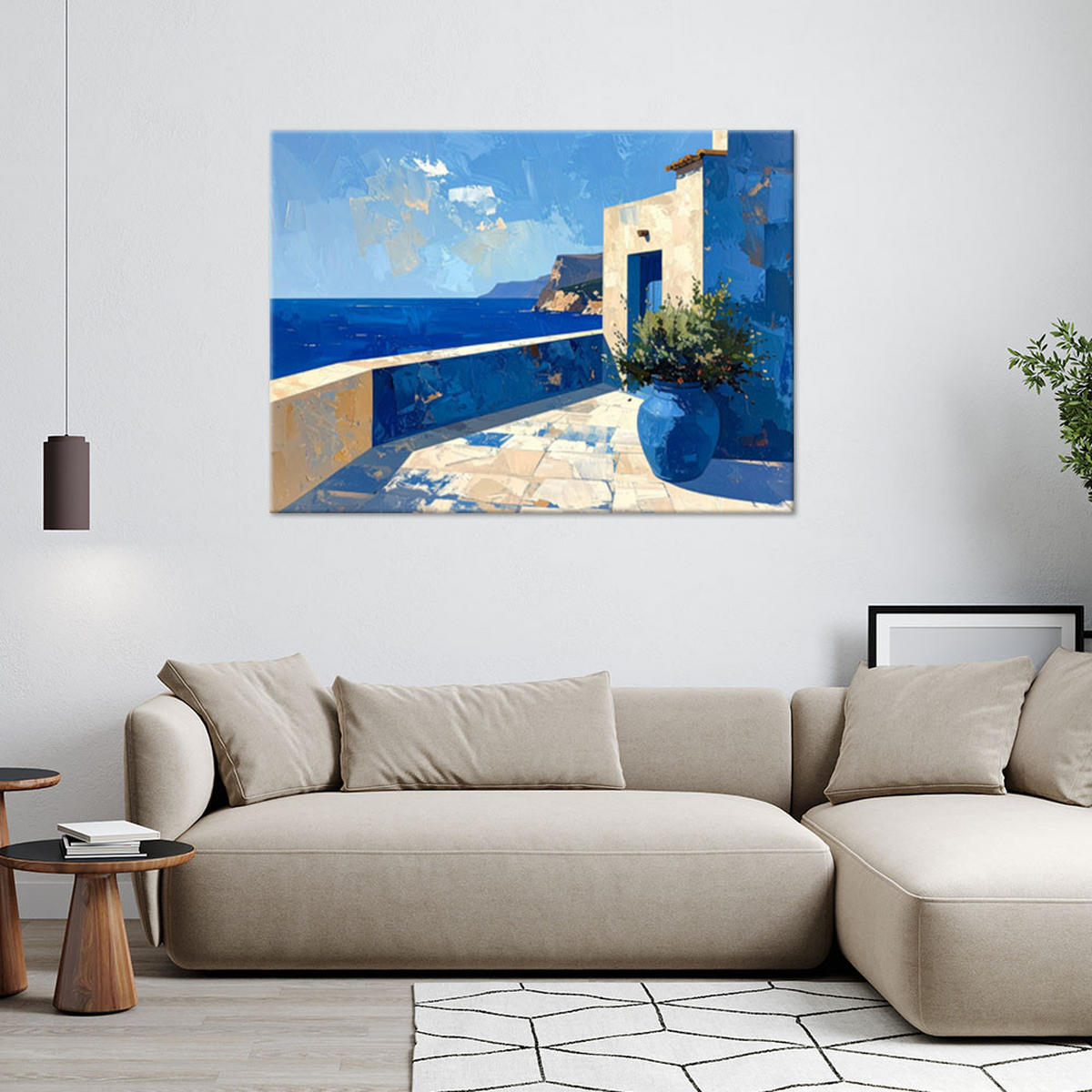 LEINWANDBILD Landschaften 60x40cm - Blau, Textil (60/40cm) - Feeby