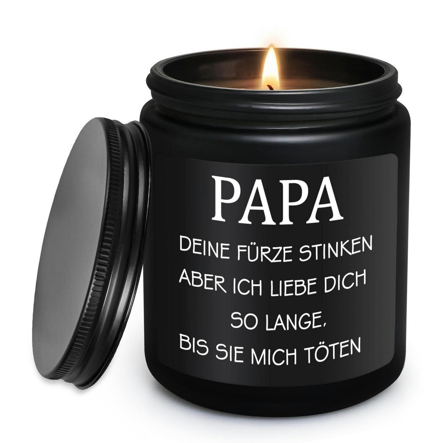 DUFTKERZE Sandelholz 200g - Schwarz, Paraffin (9cm)