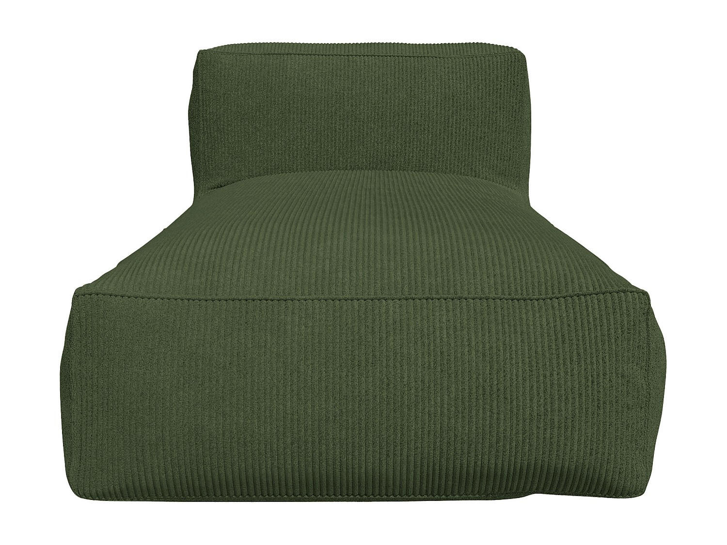 RECAMIERE ohne Schlaffunktion - 1 Person - Samt, Stoff - Grün - - Grün, Textil (95/80/175cm) - Vente-Unique
