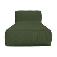 RECAMIERE ohne Schlaffunktion - 1 Person - Samt, Stoff - Grün - - Grün, Textil (95/80/175cm) - Vente-Unique