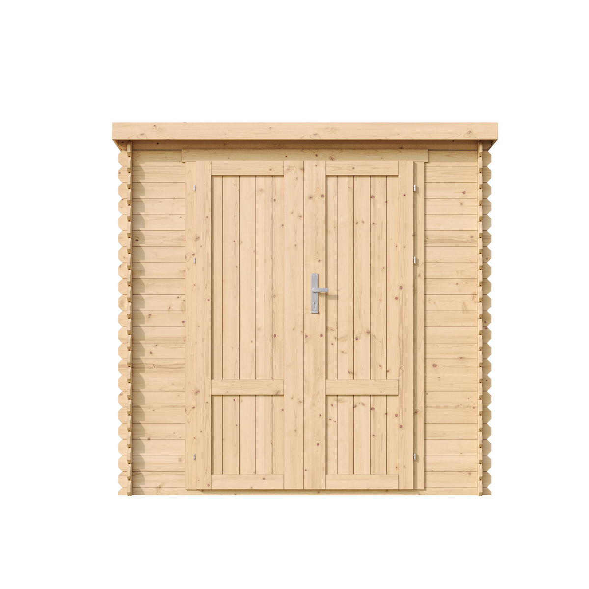HOLZ-GARTENHAUS 2.22 m² TIMBELA M311F1+M311G - Naturfarben, Holz (204/206/142cm) - Timbela