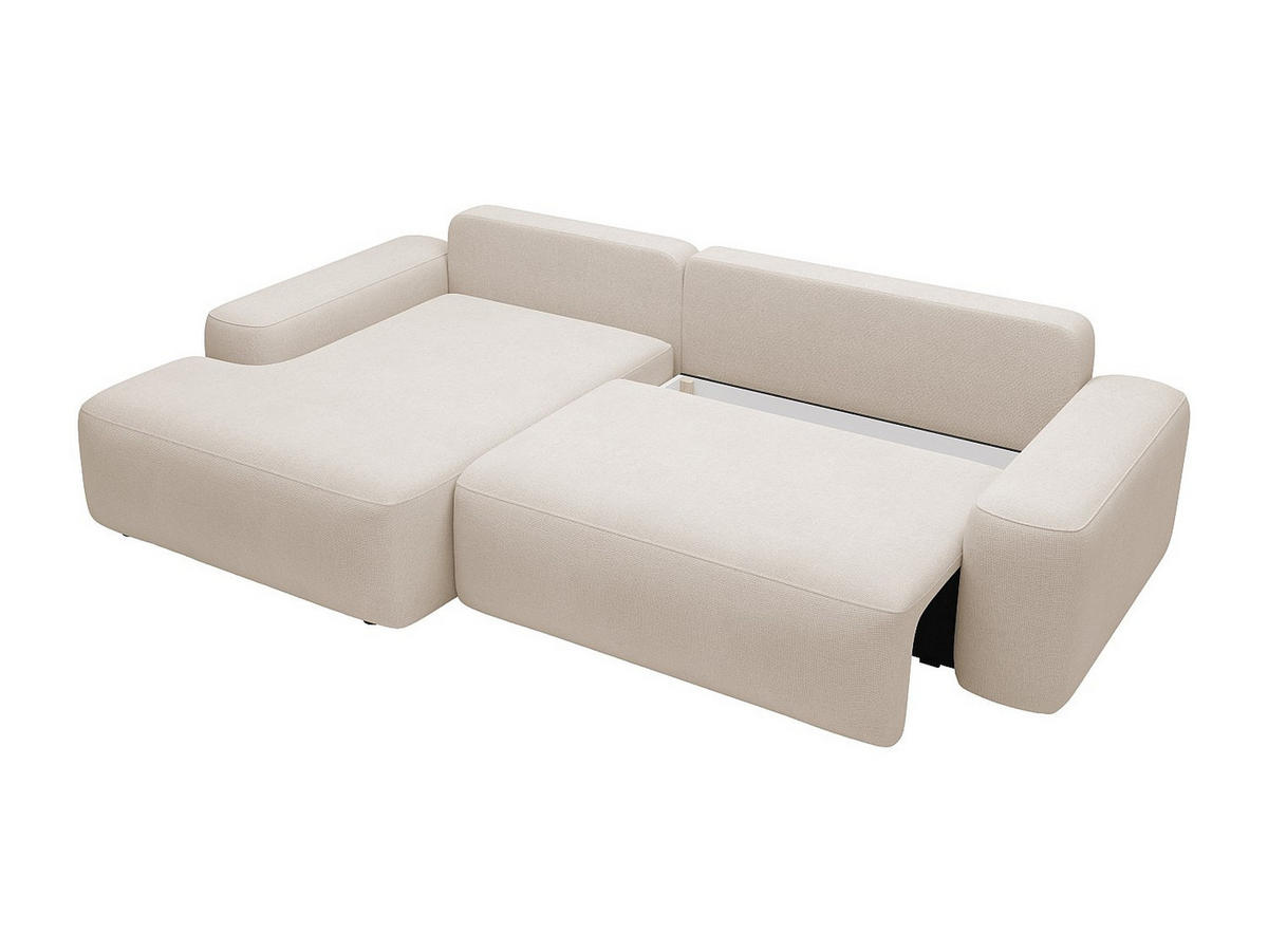 SCHLAFSOFA - 4 Personen - stoff - beige Daviso - Beige, Textil (264/87/162cm) - Vente-Unique