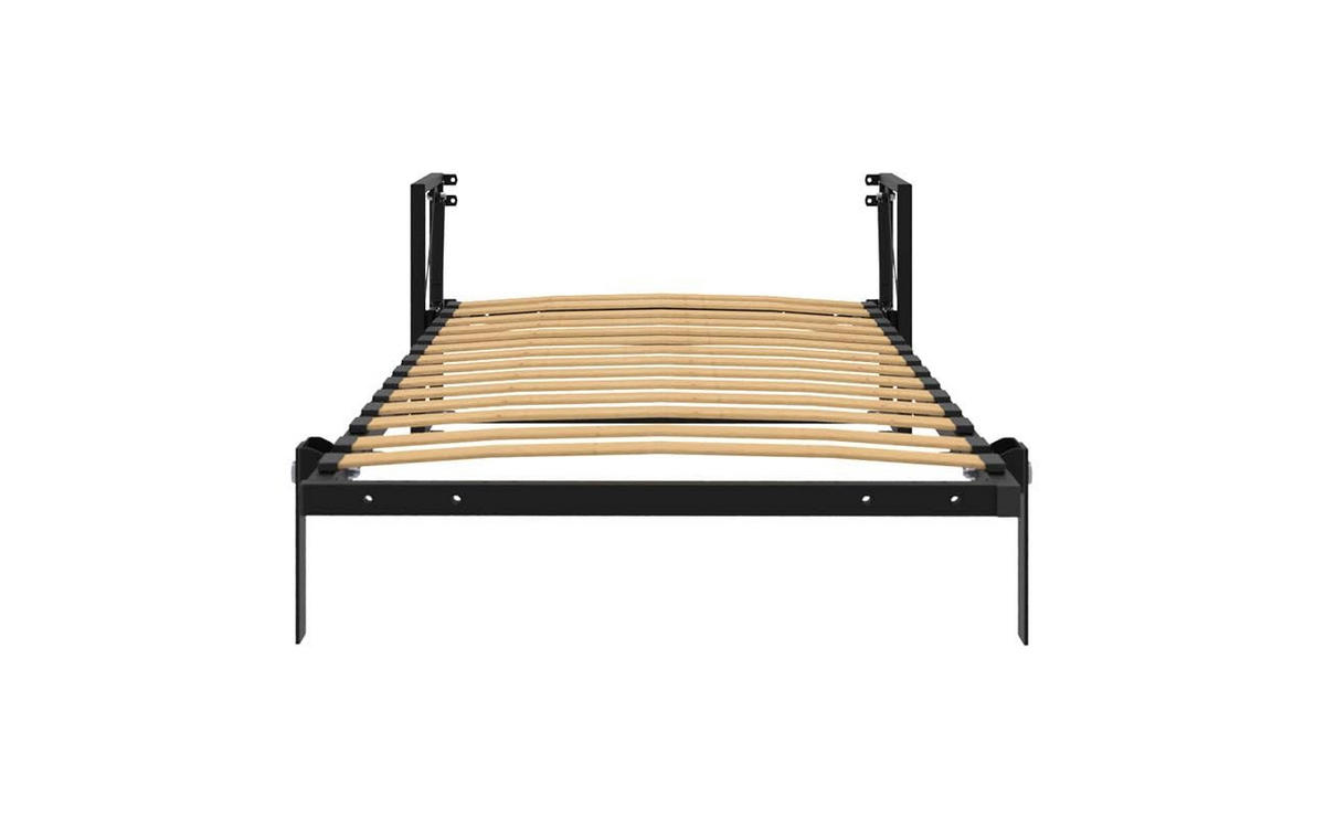 WANDBETT Morphy Classik Modulares SizeFlex- und TypeFlex-System - 100x190 Vertikal - Schwarz, Holz (100/190cm) - WallBedKing