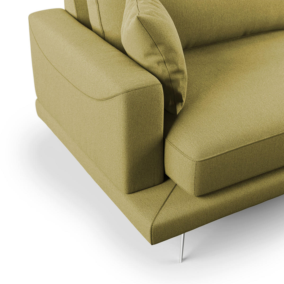 LINEARSOFA Dorian - Gelb, Textil (218/88/93cm) - Divani.store