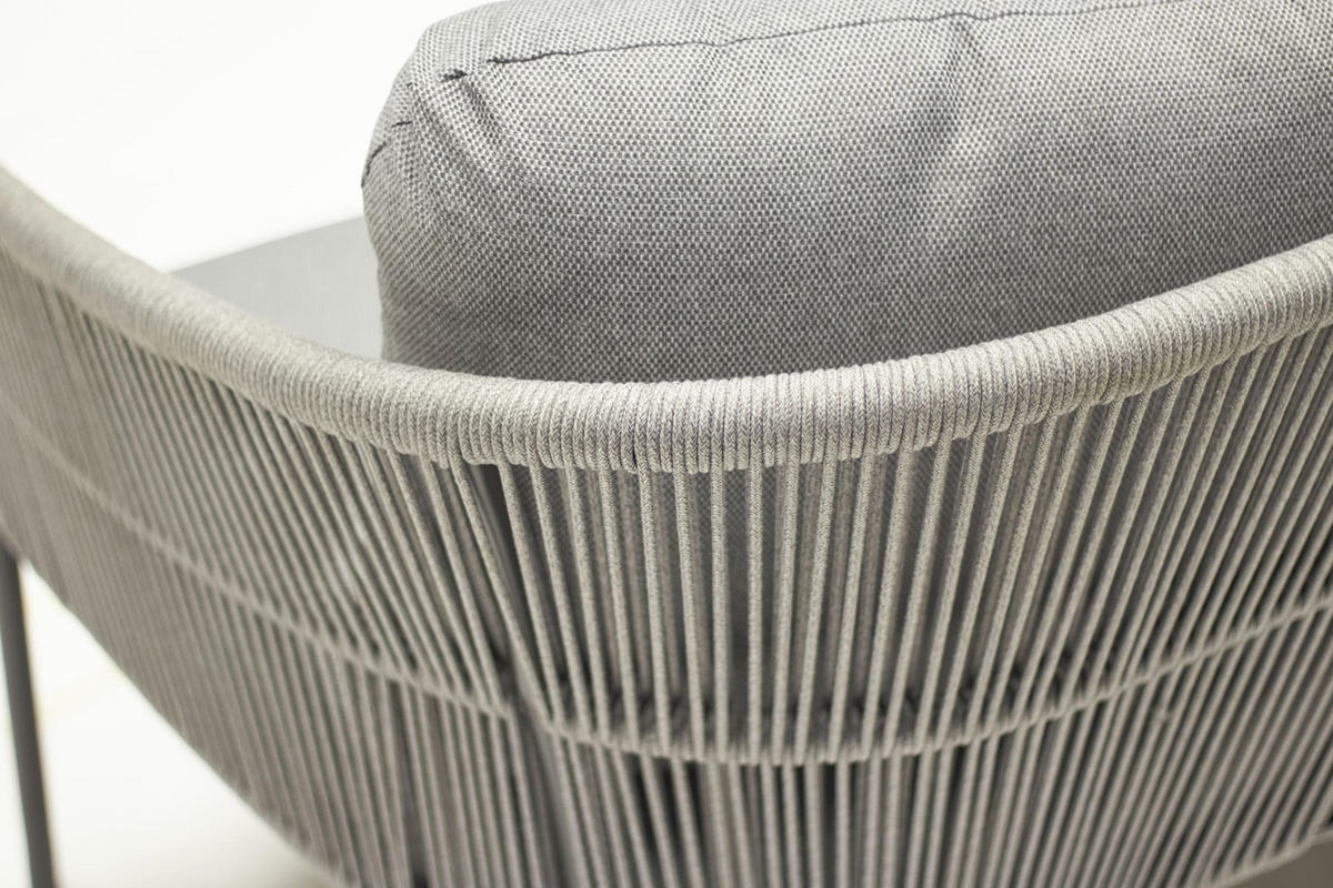 LOUNGESOFA Concord 198x86x59 cm, Metall, Taupe - Taupe, Metall (198/86/59cm) - dasmöbelwerk