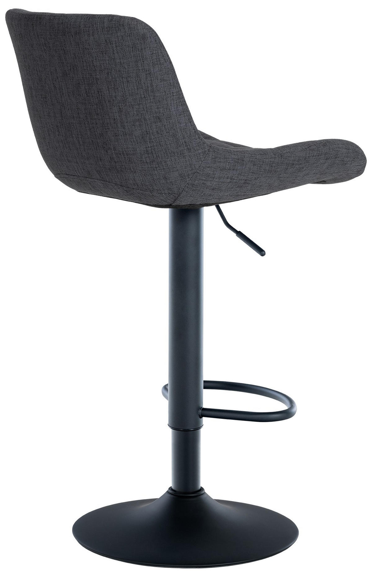 BARHOCKER Stoff schwarz - Schwarz, Textil/Metall (48/81/54cm) - CLP