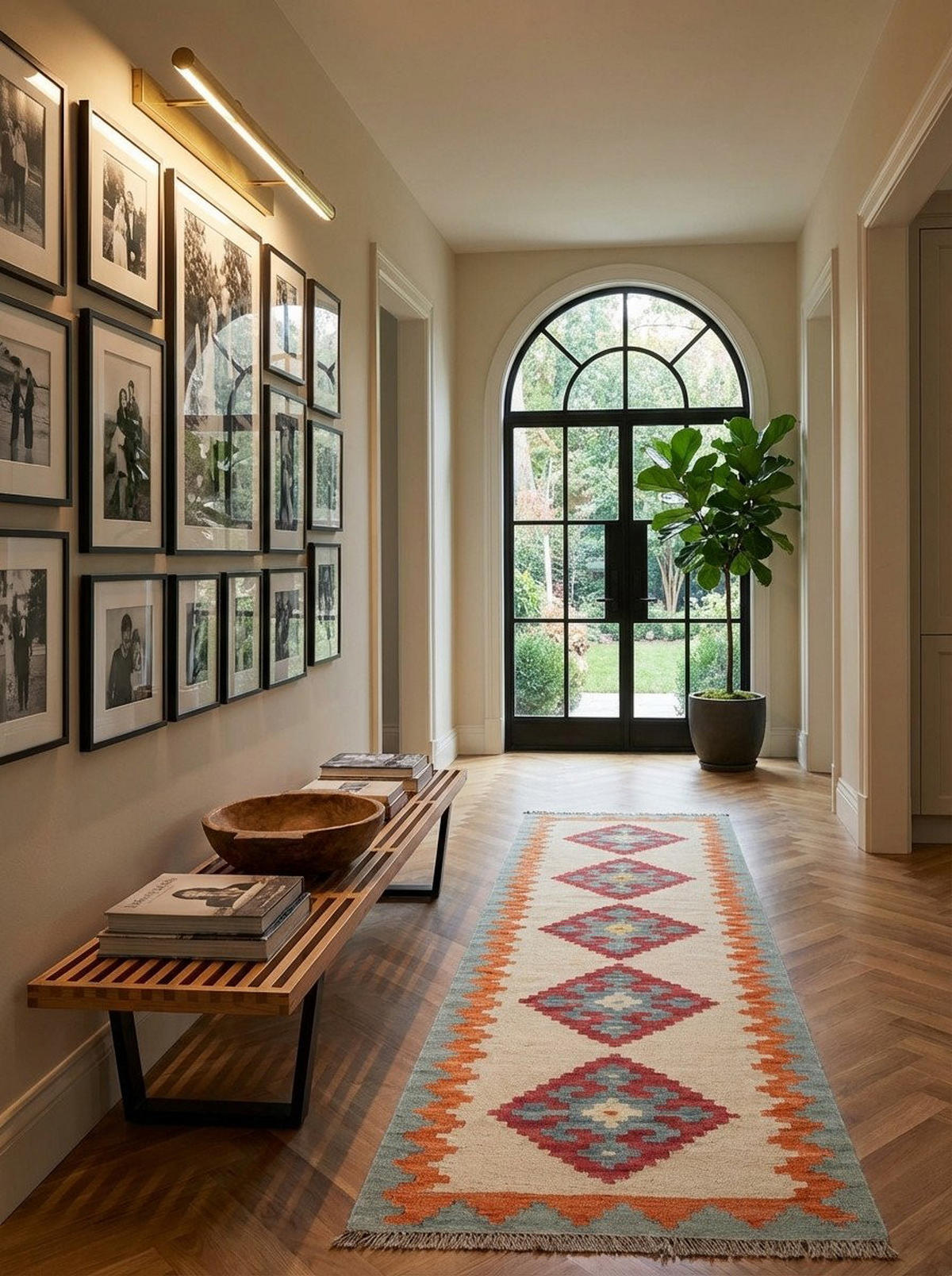 HANDWEBTEPPICH Kelim Gashgai Beige 194/59 cm Schurwolle - Beige, Textil (59/194cm) - Looma