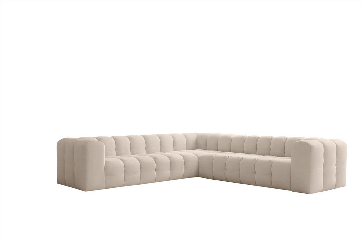 ECKSOFA Solvie In Tiffani - Beige, Holzwerkstoff/Textil (300/300cm) - Fun Möbel