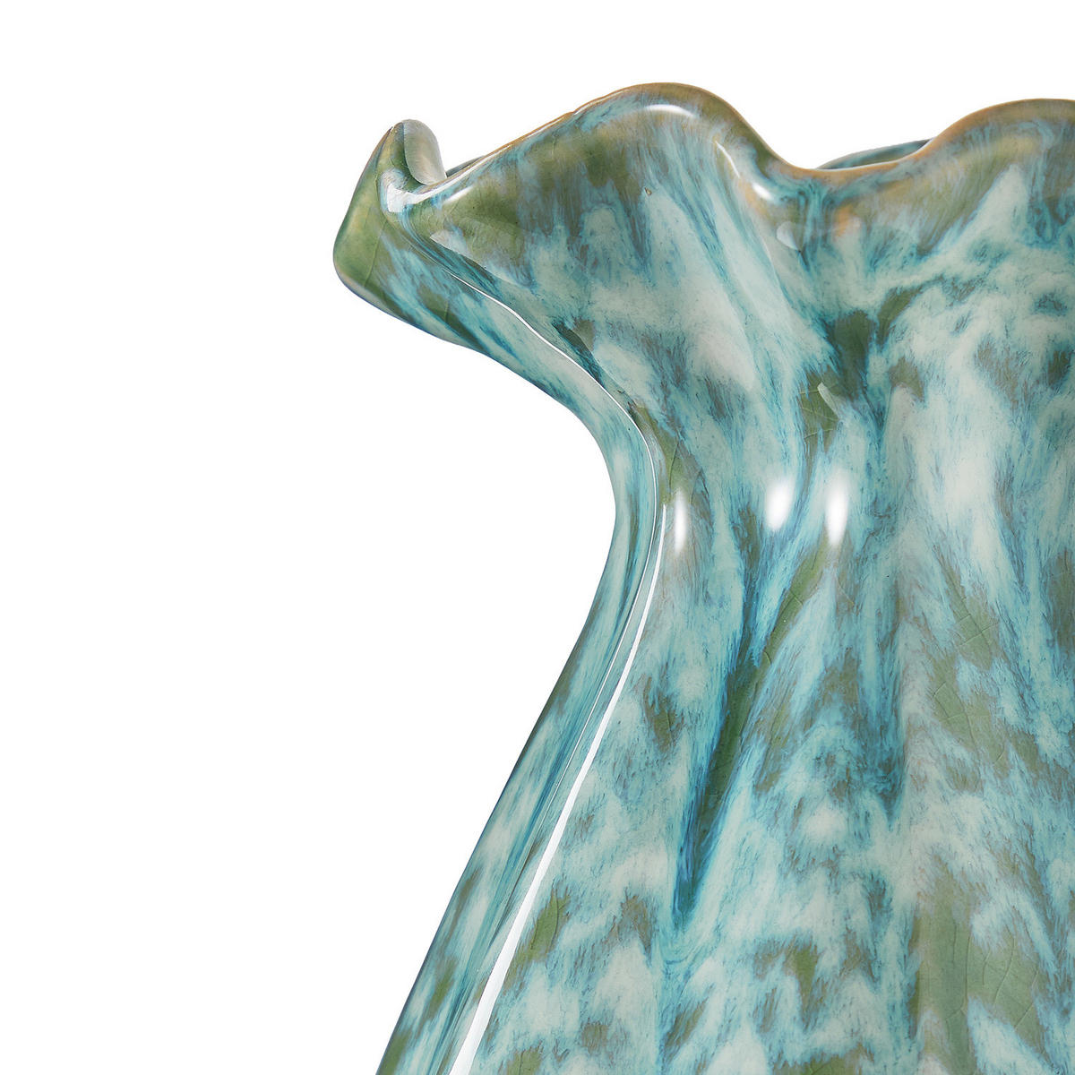 VASE Flora 20 cm - Blau, Keramik (22cm) - Butlers