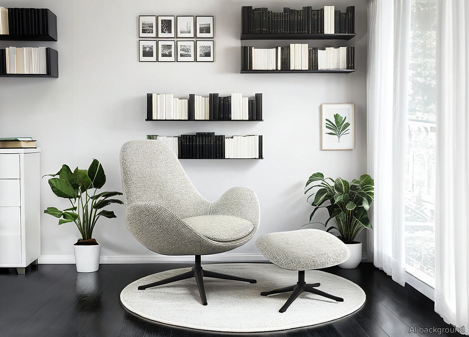 POLSTERHOCKER - Sandfarben/Schwarz, Textil (53/37/46cm) - home24