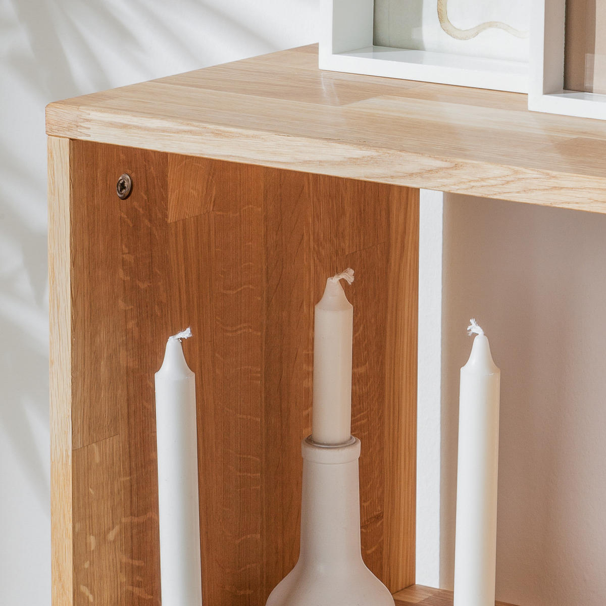 REGAL - Massivholz - Eichefarben, Holz (112/112/35cm) - home24