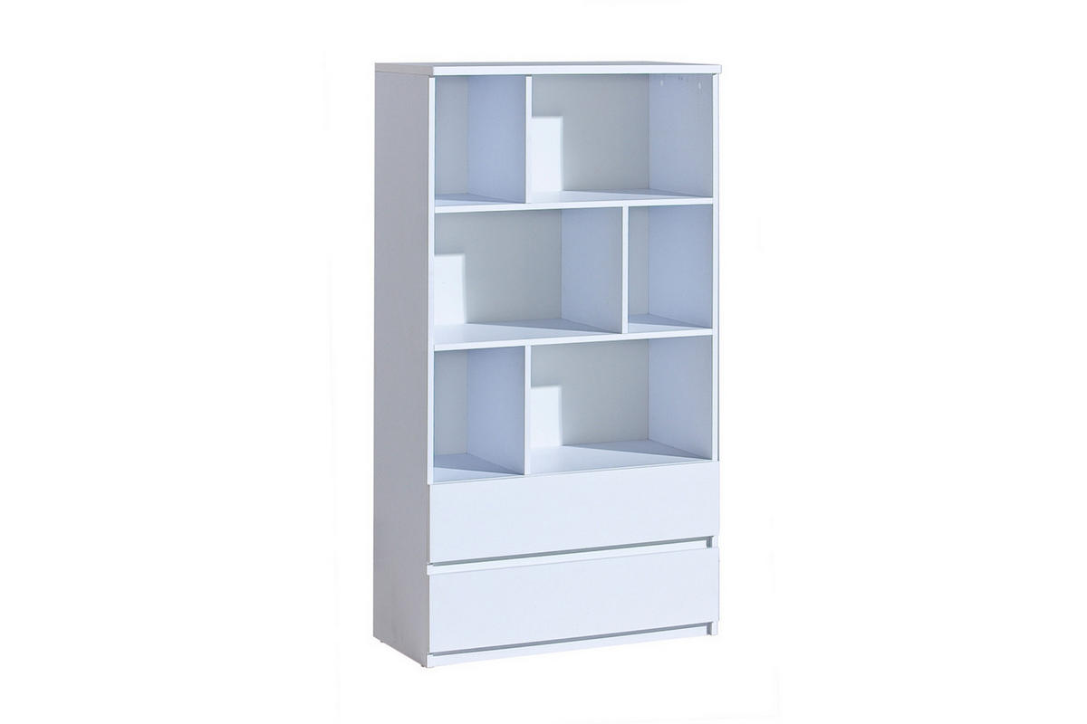 KINDER-HOCHKINDERKOMMODE ARCO 04 80cm in Weiß Arctic Matt - Weiß, Holzwerkstoff (80/150/40cm) - Deine Möbel 24