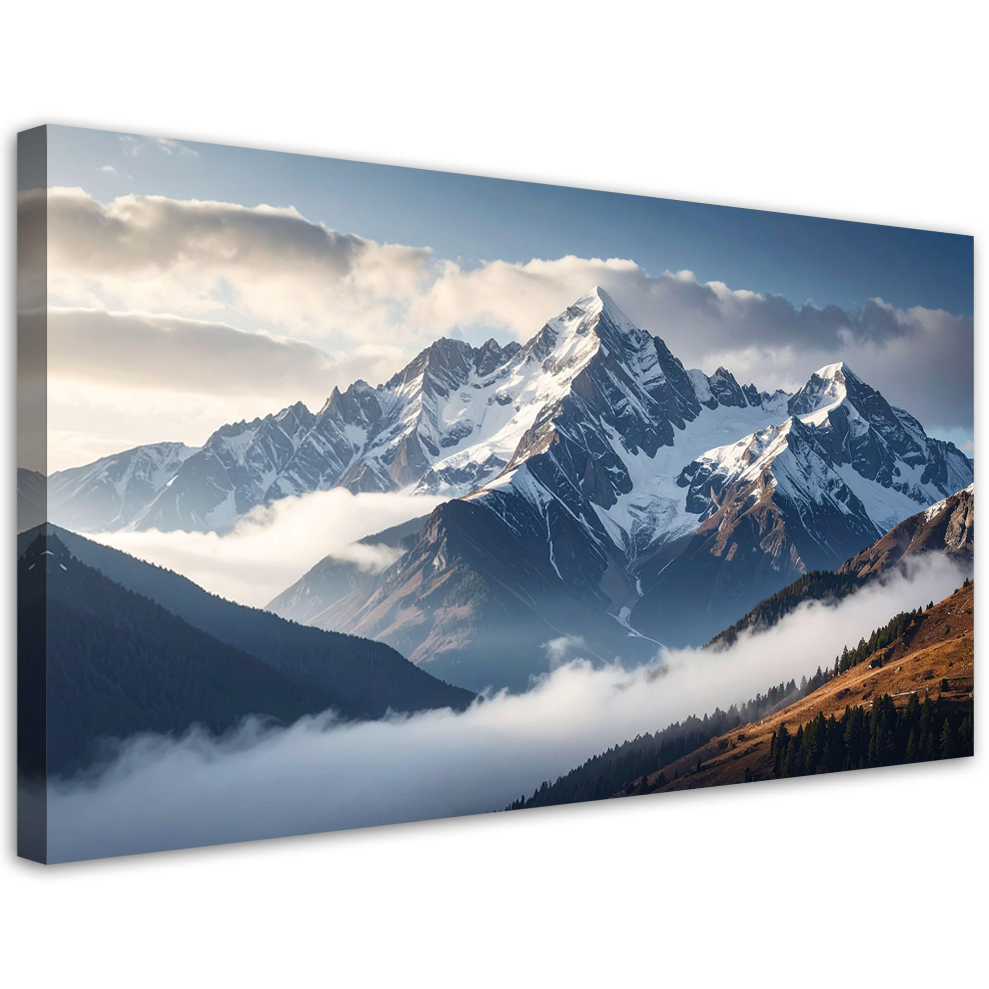 LEINWANDBILD Landschaften 120x60cm - Blau, Textil (120/60cm) - Feeby