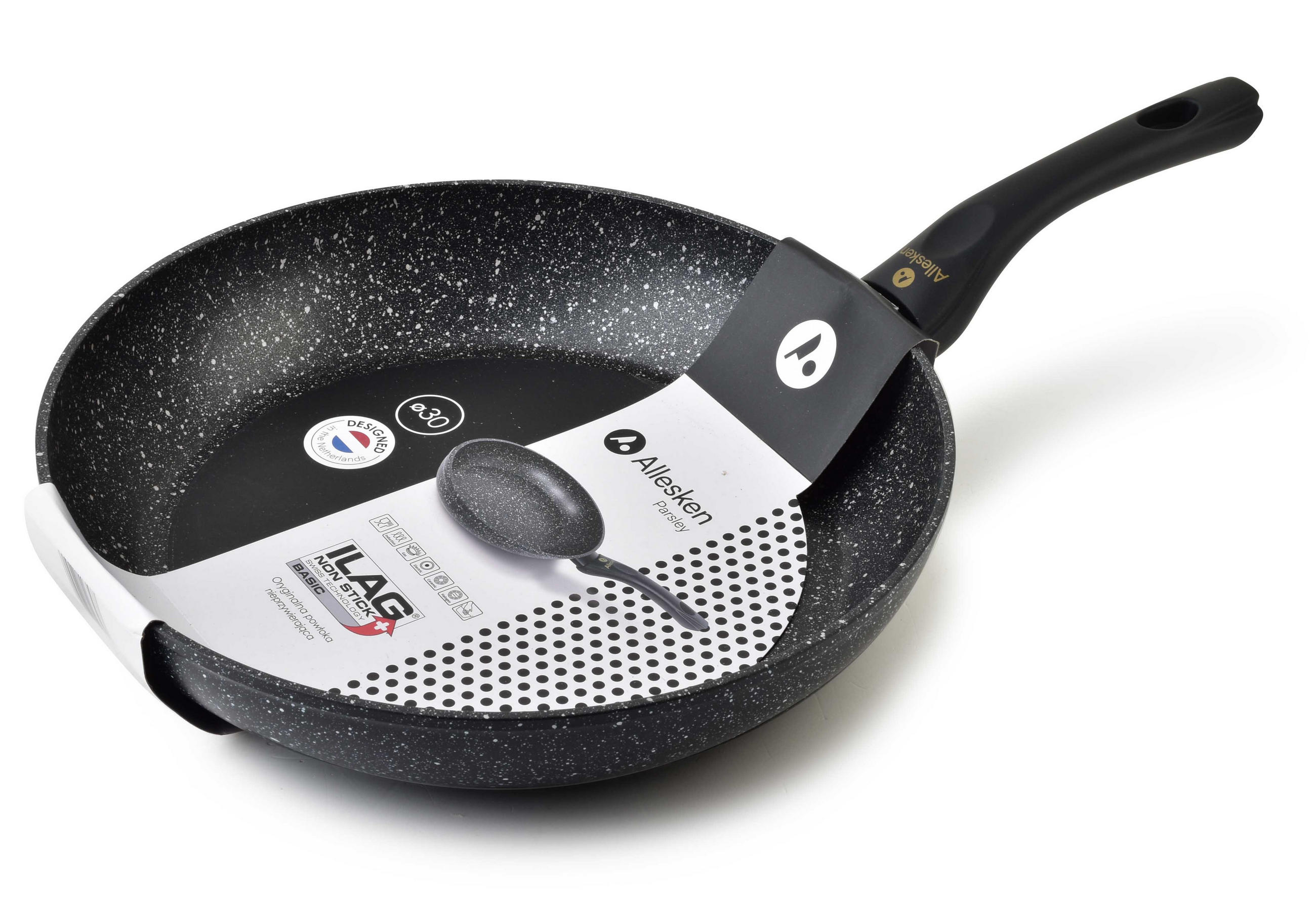 PFANNE Parsley Schwarz 30/49/5.6 cm Metall - Schwarz, Metall (30cm) - Mondex