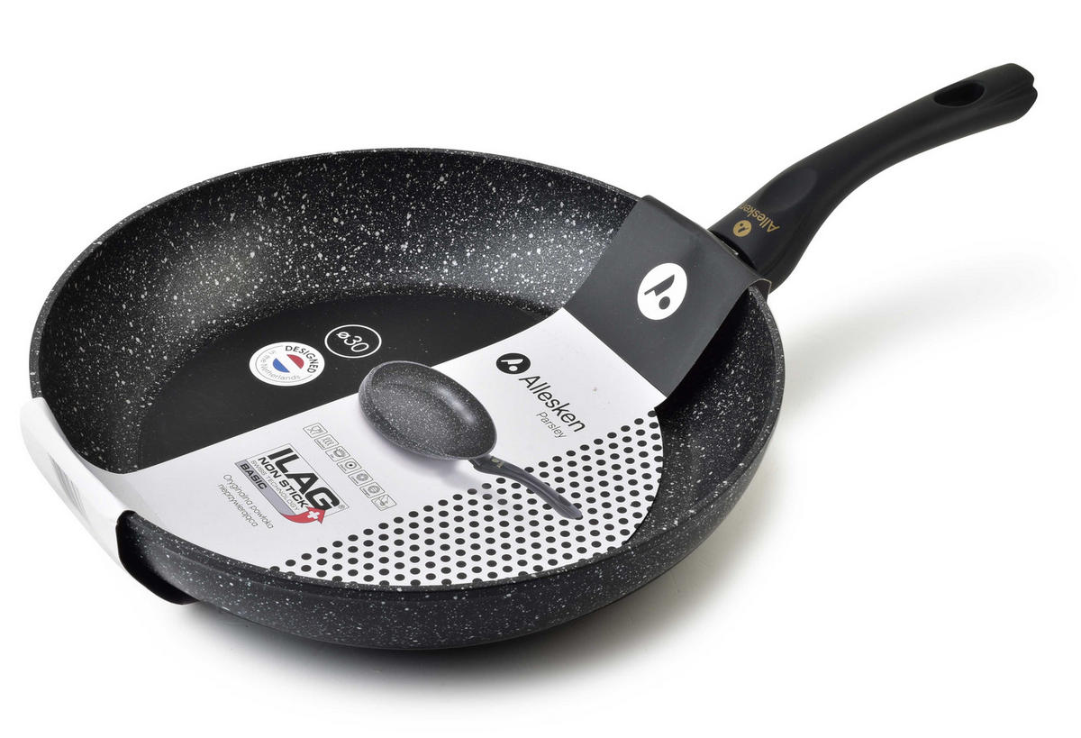 PFANNE Parsley Schwarz 30/49/5.6 cm Metall - Schwarz, Metall (30cm) - Mondex
