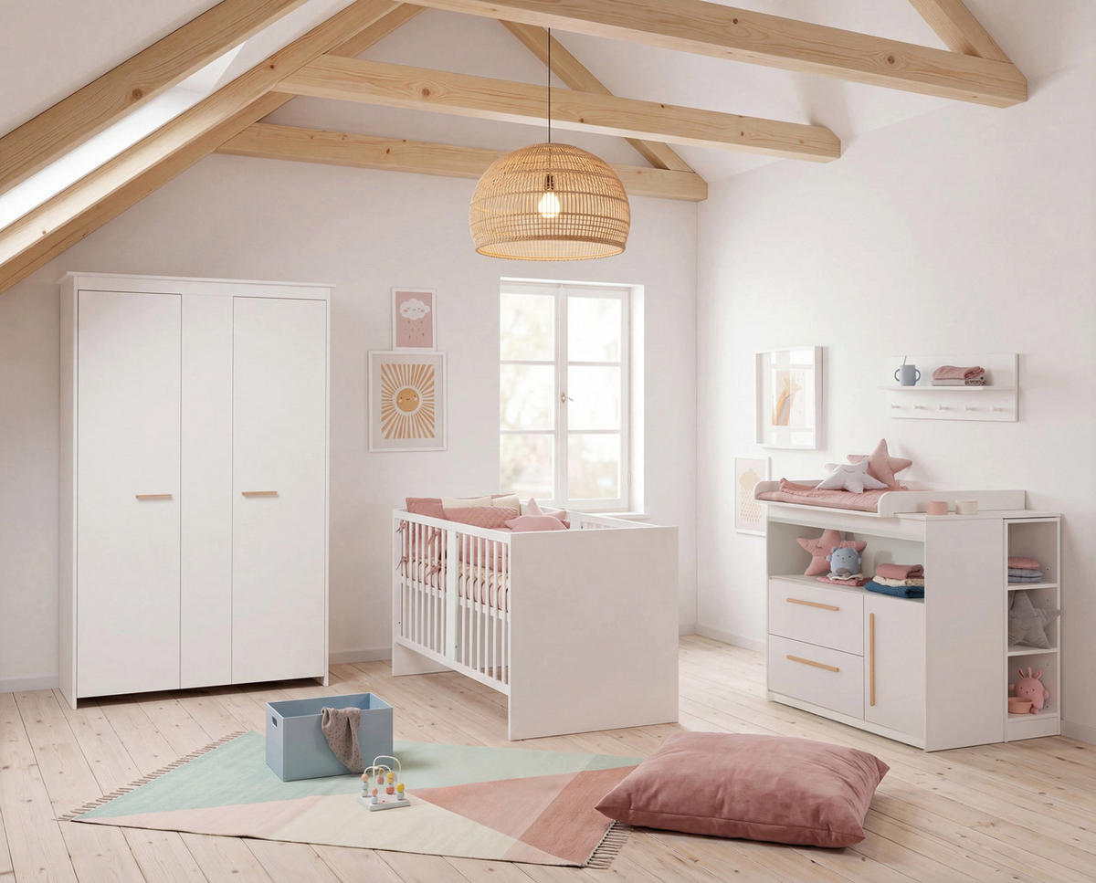 BABYBETT Lilo 70 x 140 cm - Weiß, Holzwerkstoff (70/140cm) - Roba