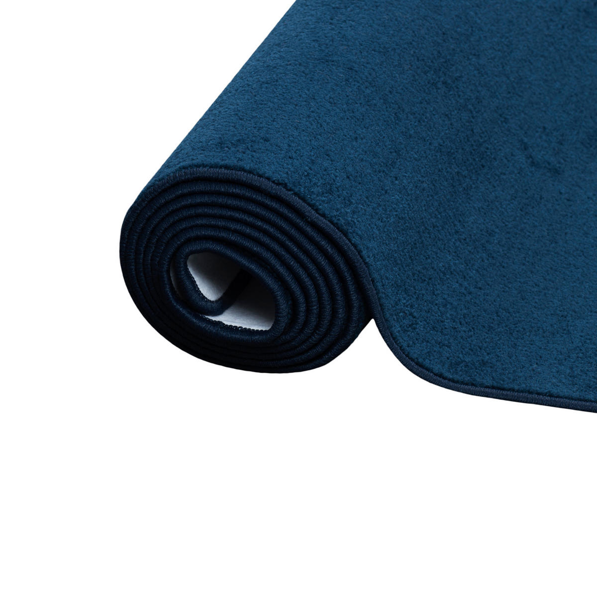 TREND VELOURS LÄUFER TEPPICH JOY - Dunkelblau, Textil (100/100cm) - Snapstyle