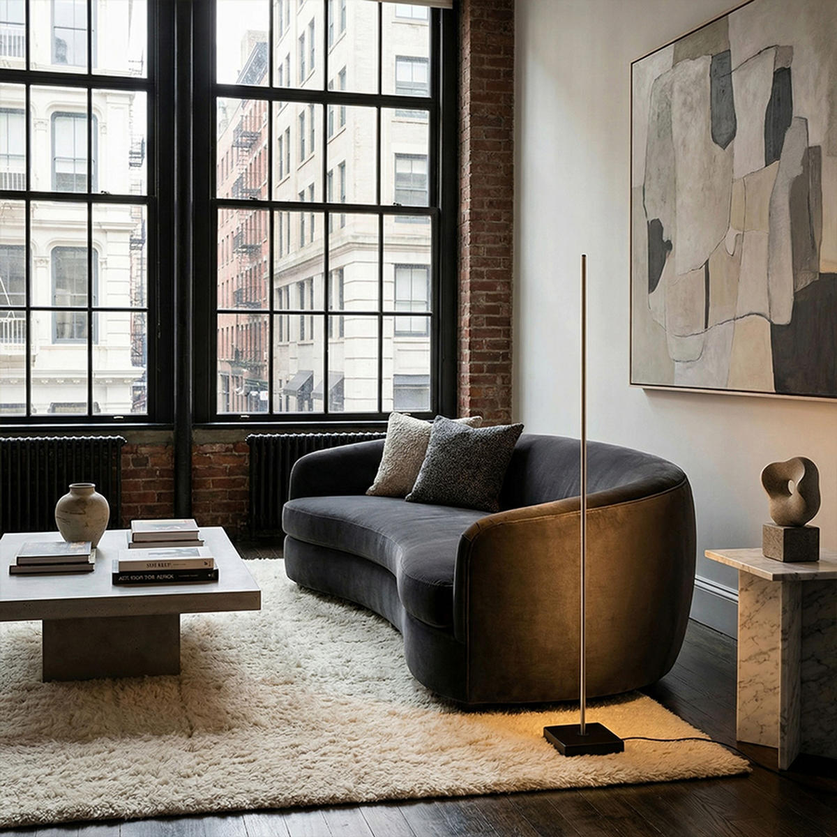 STEHLEUCHTE ANEMONA 120 Schwarz 15 W - Schwarz, Metall (134/134/123cm) - Rendl