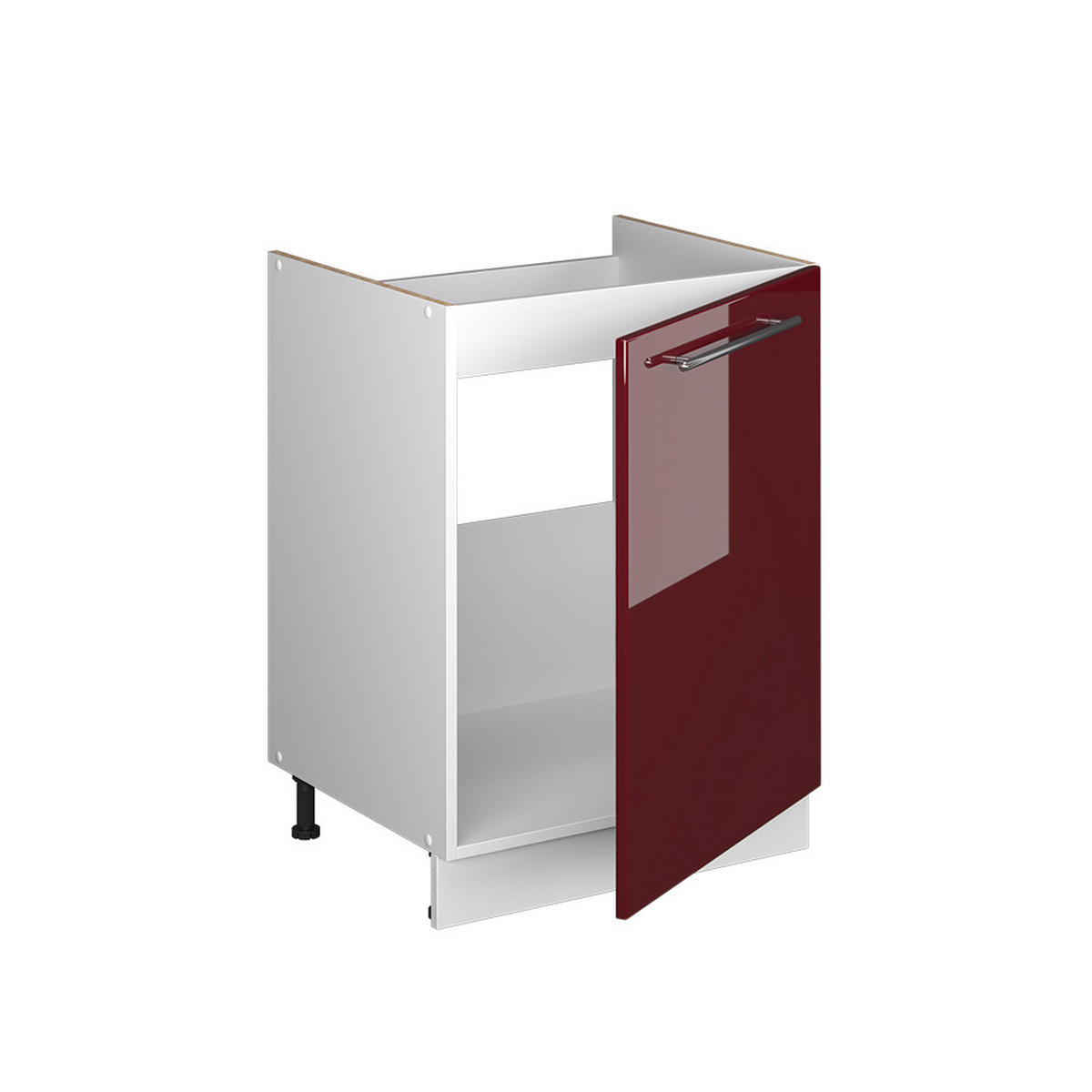 SKŘÍŇKA POD DŘEZ Fame-Line, Bordó červená vysoký lesk/Bílá, 60 cm - bílá/bordeaux, kompozitní dřevo (60/82/60cm) - Vicco