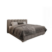 POLSTERBETT Zaira 180x200cm – Elegantes Polsterbett für modernen Wohnstil , Taschenfederkernmatratze Pocket KOKOS (20cm), hellgrau - Hellgrau, Holz (180/200cm) - Panda Möbel