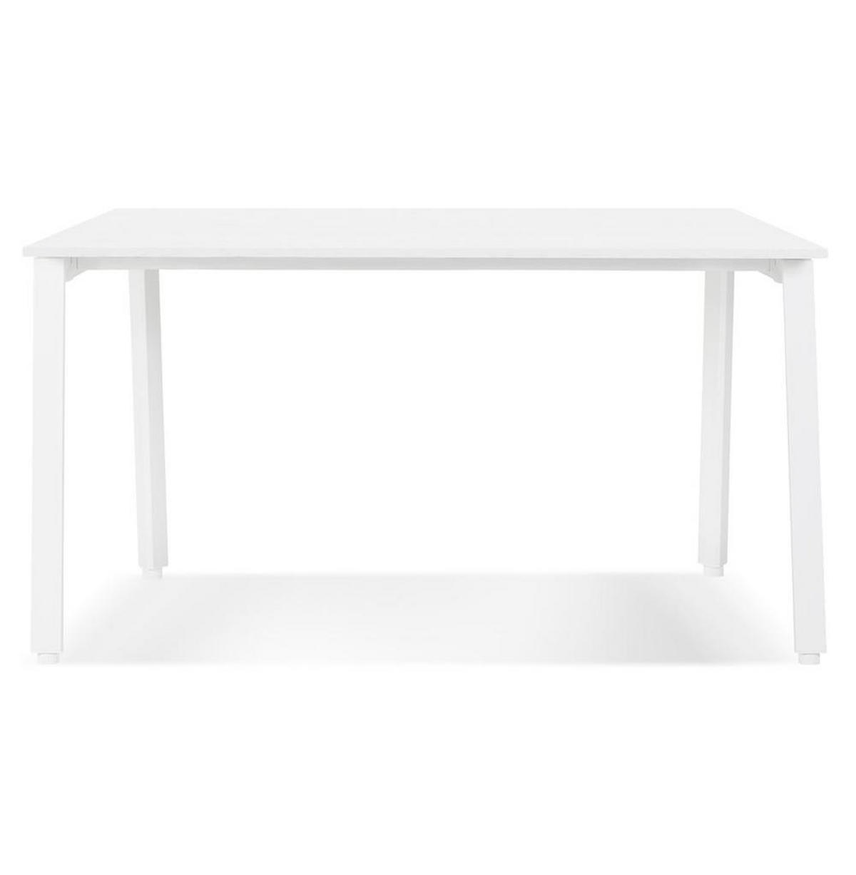 SCHREIBTISCH Modern Holz Metall Design BELIQI, Weiß 160x80x74,5 cm - Weiß, Holzwerkstoff/Metall (80/160/75cm) - KADIMA DESIGN