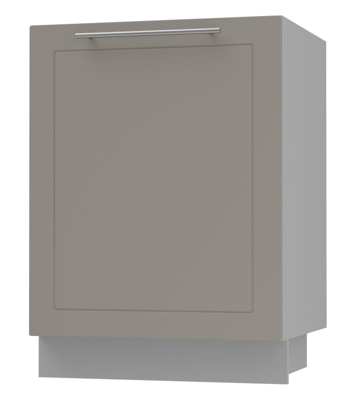 KÜCHENUNTERSCHRANK Kvantum D1D/60 Beige Matt / Grau Matt 60 / 50 / 82cm - Beige/Grau, Holz/Holzwerkstoff (60/82/50cm) - Feldmann-Wohnen