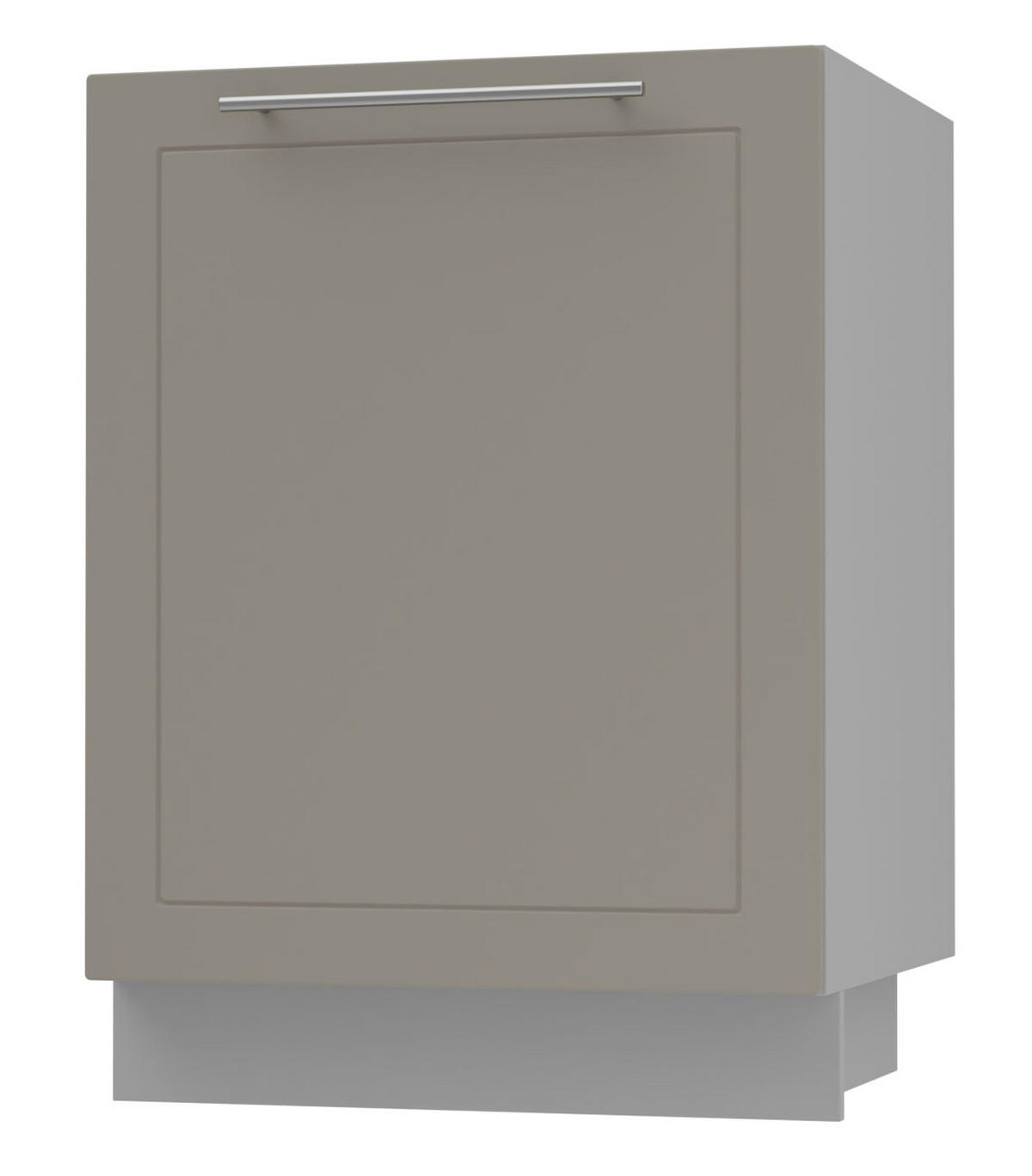 KÜCHENUNTERSCHRANK Kvantum D1D/60 Beige Matt / Grau Matt 60 / 50 / 82cm - Beige/Grau, Holz/Holzwerkstoff (60/82/50cm) - Feldmann-Wohnen