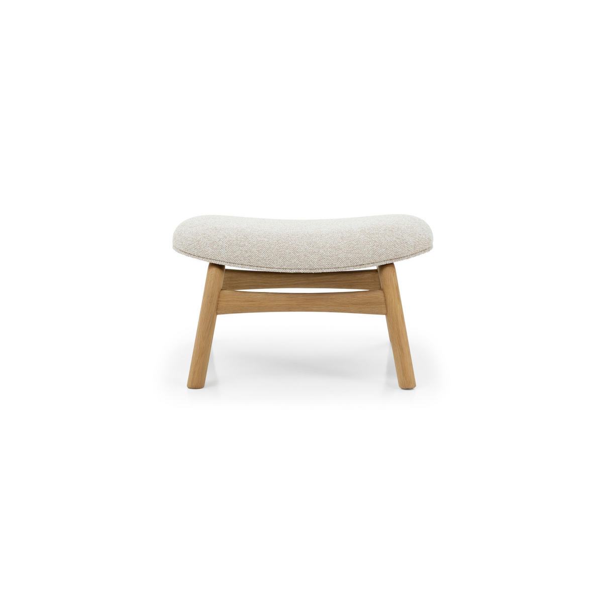 FUSSHOCKER Theo, Natur Massiveiche - Beige, Holz (51/36/62cm) - WOODEK