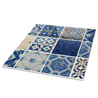 TISCHPLATTE 50x50 cm – Mediterrane Muster - Braun, Glas (50/50/0.4cm) - Wallfluent