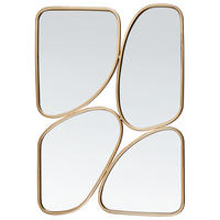 WANDSPIEGEL Gold Metall 70/100 cm Diancey - Goldfarben, Metall (70/100/3cm) - Beliani