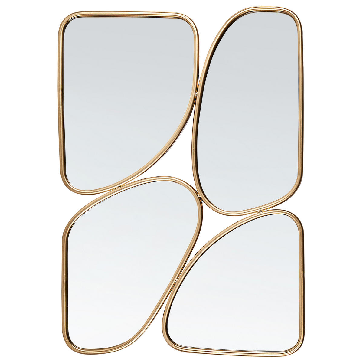WANDSPIEGEL Gold Metall 70/100 cm Diancey - Goldfarben, Metall (70/100/3cm) - Beliani