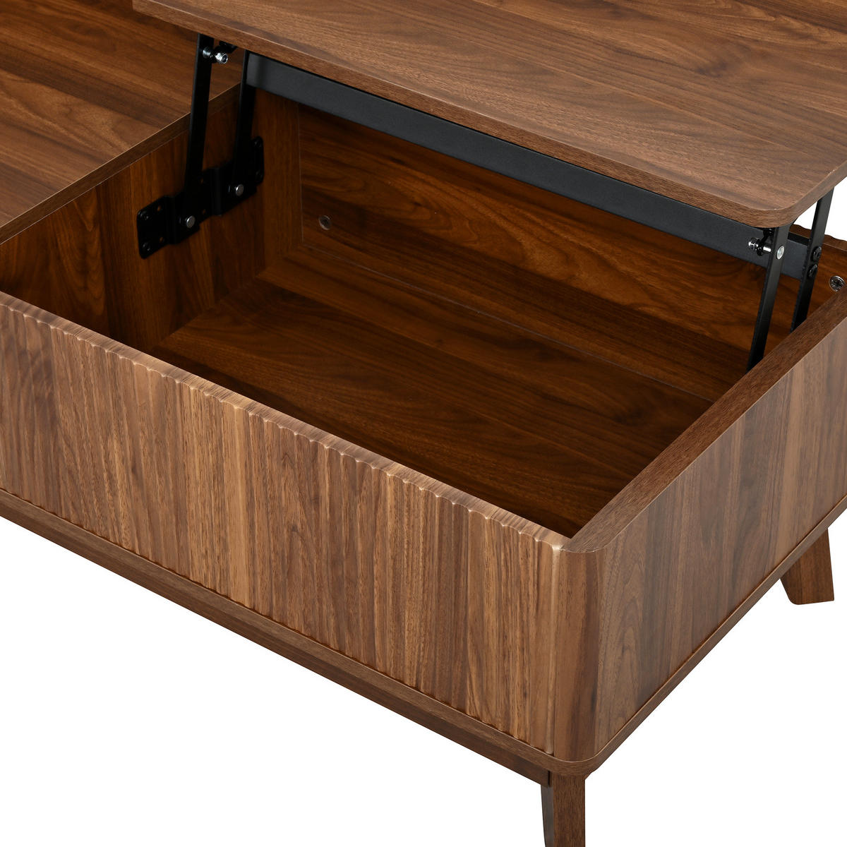 COUCHTISCH 95/48/50 cm Nussbaum aus MDF mit Hubfunktion - Walnussfarben, Holzwerkstoff (95/48/50cm) - OKWISH