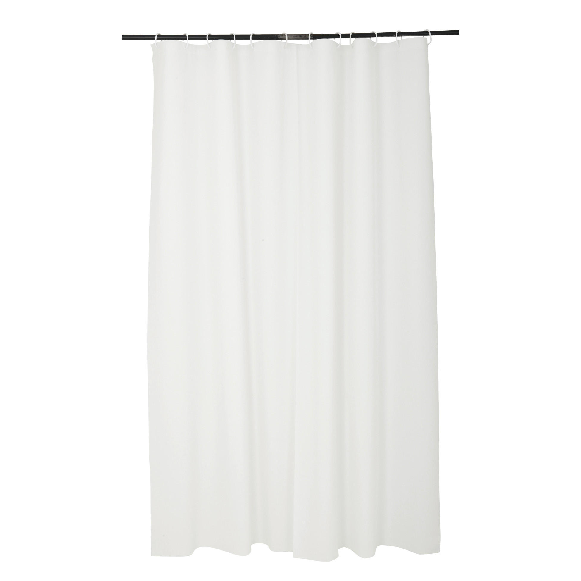 DUSCHVORHANG Vitamine Sdb Weiss 200/180/0,5 cm - Weiß, Kunststoff (180/200cm) - Douceur d´intérieur