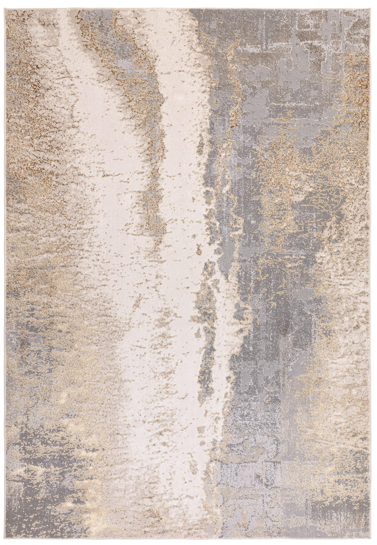 TEPPICH Velours abstrakt Marmoroptik hochglänzend pflegeleicht COMO-Colico, Silbergrau 200x290 cm - Silberfarben, Textil (200/290cm) - KADIMA DESIGN