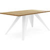 ESSTISCH Vance rechteckig, Lancelot Eiche 120/60/48 cm - Eichefarben/Weiß, Holzwerkstoff/Metall (60/120/48cm) - WFL GROUP