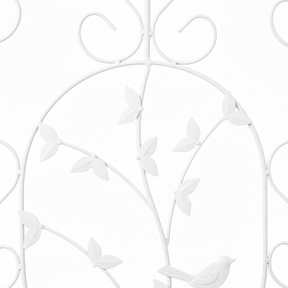SPALJÉ Vit stål 1-pack 116x35 cm - Vit, Metall (35/1/116cm) - Relaxdays