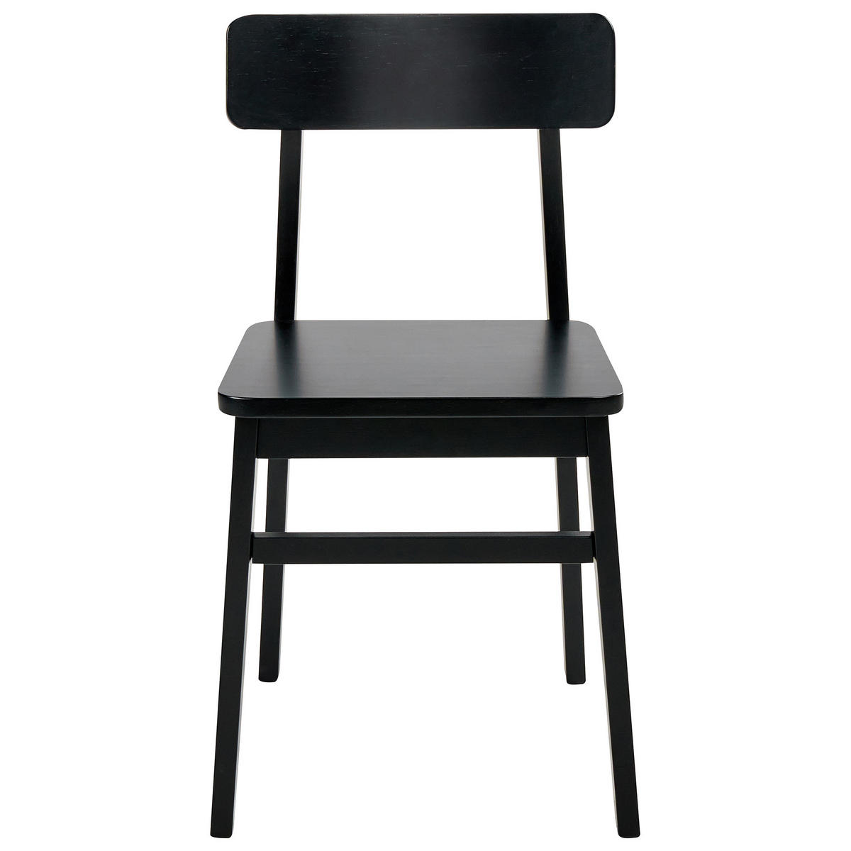 ESSZIMMERSTUHL 2er-Set Holz Schwarz Gorre - Schwarz, Holz (42/75/45cm) - Beliani
