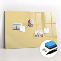 MAGNETTAFEL 90x60 Creme schwarzer Marker - Creme, Glas (90/0.4/60cm) - TULUP