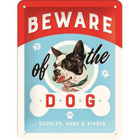 BLECHSCHILD 15/20 cm Animal Club Beware Of The Dog - Multicolor, Metall (15/20/0.5cm) - Nostalgic-Art