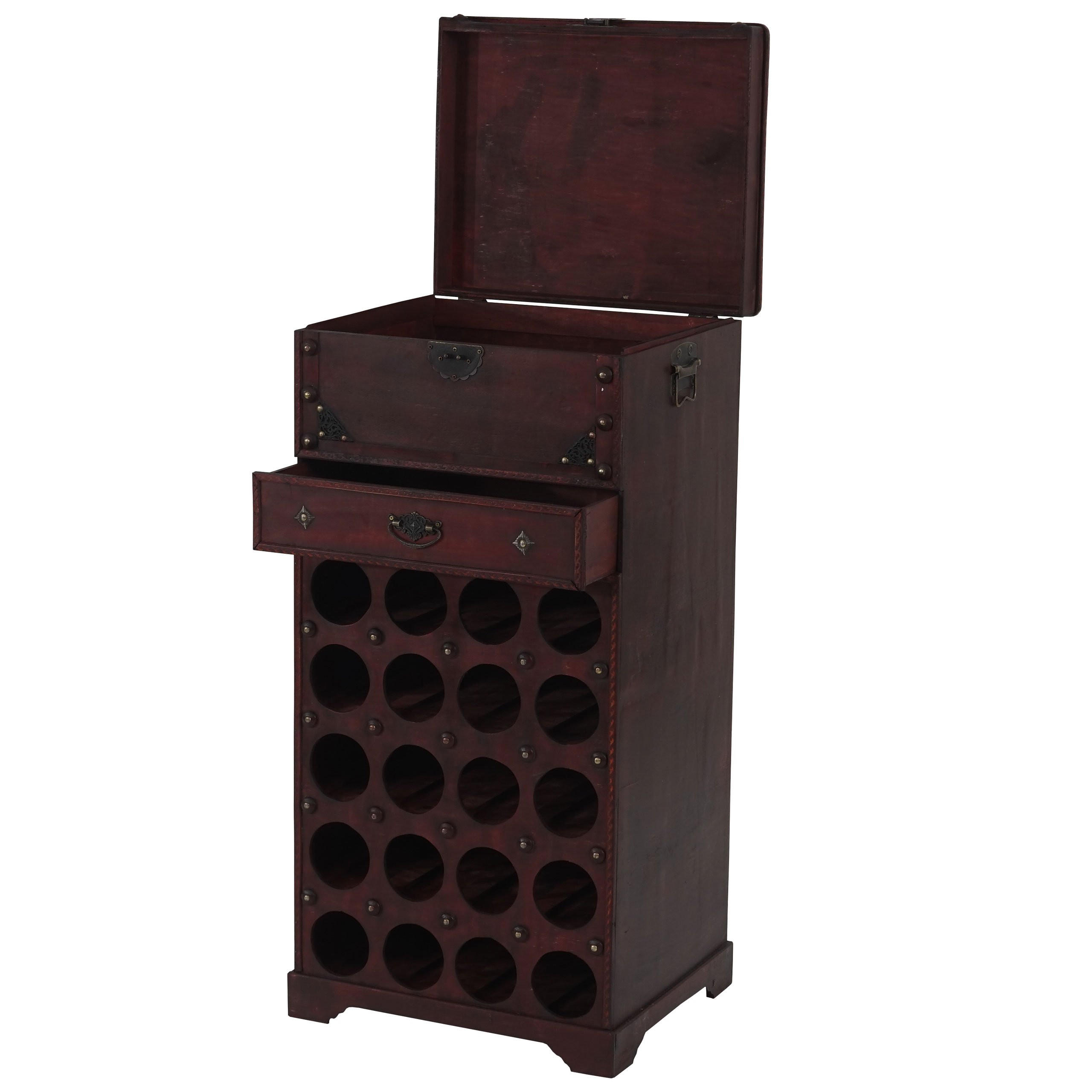 WEINREGAL 20 FLASCHEN SCHUBLADE Braun - Braun, Holz (46/94/38cm) - MCW