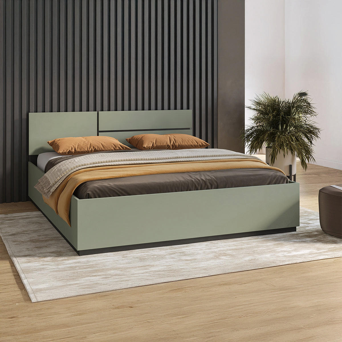 KREVET 180/200 Lilia Zeleni - zelena, drvni materijal (180/200cm) - Petits-meubles